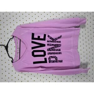 Victorias Secret Pink Collectors y2k VINTAGE Leopard logo V neck sweater shirt S